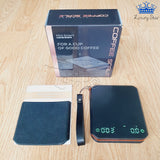 Gramera Digital Tactil Café Usb-c Con Temporizador Y Tapete Negro 2 Kg