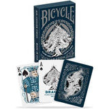 Baraja Poker Bicycle Dragon Red Gold Black Blue New