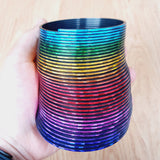 Aro Magico Resorte Espiral 6cm Rainbow Antiestres Multicolor