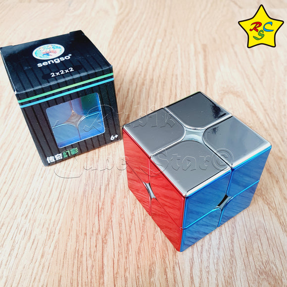 2x2 Metalizado Normal Cubo Shengshou Metalico Speed