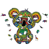 Rompecabezas Animales Figuras Madera Siluetas Formas Colores