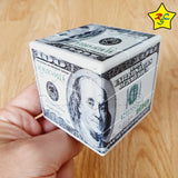 Cubo 3x3 Billete Dolar Impreso Franklin 100 Dolares
