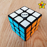 Cubo 3x3 M Pro Qiyi Fluorescente Neon Alumbra Oscuridad Lujo Fondo Negro Con Pegatinas