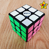 Cubo 3x3 M Pro Qiyi Fluorescente Neon Alumbra Oscuridad Lujo Fondo Negro Con Pegatinas