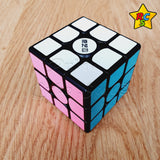 Cubo 3x3 M Pro Qiyi Fluorescente Neon Alumbra Oscuridad Lujo Fondo Negro Con Pegatinas