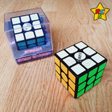 Cubo 3x3 M Pro Qiyi Fluorescente Neon Alumbra Oscuridad Lujo Fondo Negro Con Pegatinas