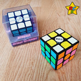 Cubo 3x3 M Pro Qiyi Fluorescente Neon Alumbra Oscuridad Lujo Fondo Negro Con Pegatinas