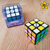 Cubo 3x3 M Pro Qiyi Fluorescente Neon Alumbra Oscuridad Lujo Fondo Negro Con Pegatinas