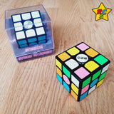 Cubo 3x3 M Pro Qiyi Fluorescente Neon Alumbra Oscuridad Lujo Fondo Negro Con Pegatinas