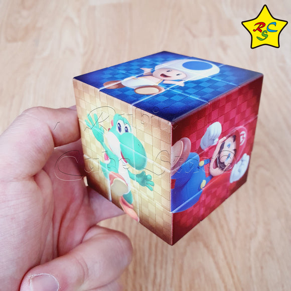 3x3 Mario Bross Cubo Figuras Animado Princesa Impreso