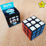 Meilong 3x3 Moyu Negro Sticker Cubo Speedcube Clasico