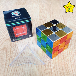 3x3 Metalizado Cubo Shengshou Metalico Speed + Base