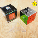 3x3 Metalizado Cubo Shengshou Metalico Speed + Base