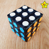 Cubo 3x3 Fanxin Semáforo Negro Circulos Tiled Speed