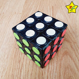 Cubo 3x3 Fanxin Semáforo Negro Circulos Tiled Speed