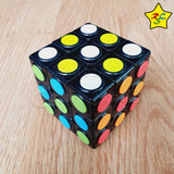 Cubo 3x3 Fanxin Semáforo Negro Circulos Tiled Speed