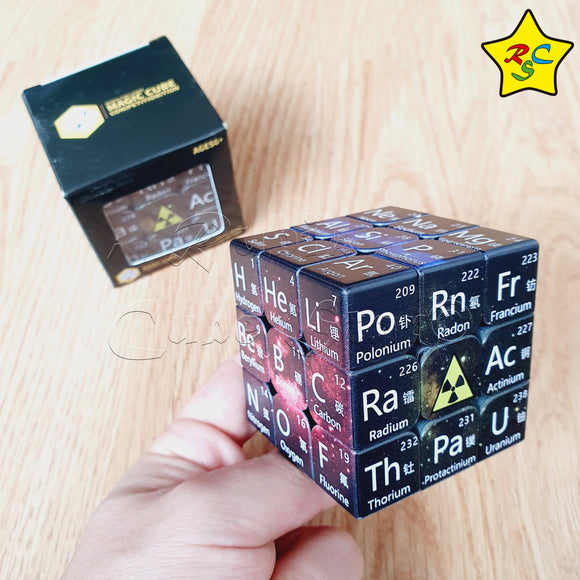 Cubo 3x3 Tabla Periodica Elementos Quimicos Oscuro