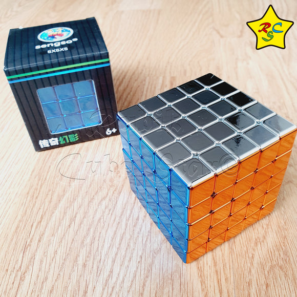 5x5 Metalizado Cubo Sengso Metalico Espejo Brillante