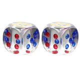 Dados X12 Transparentes Tradicionales Juego Colores Puntos