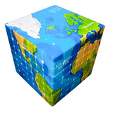 Cubo 7x7 Mundo Mapa Mundi Continentes Magic Cube Coleccion Impreso