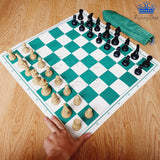 Ajedrez Profesional #5 Competicion Grande 49cm Tapete Goma