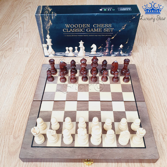 Ajedrez Madera Magnetico Fino Juego Mesa Premium Portable