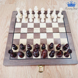 Ajedrez Madera Magnetico Fino Juego Mesa Premium Portable