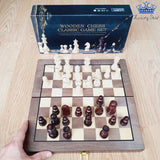 Ajedrez Madera Magnetico Fino Juego Mesa Premium Portable