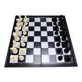 Ajedrez Mediano Magnetico Negro Y Blanco Chess Juego Mesa