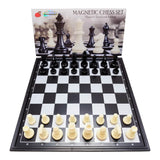 Ajedrez Mediano Magnetico Negro Y Blanco Chess Juego Mesa