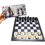 Ajedrez Mediano Magnetico Negro Y Blanco Chess Juego Mesa