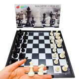Ajedrez Mediano Magnetico Negro Y Blanco Chess Juego Mesa