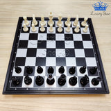 Ajedrez Mediano Magnetico Negro Y Blanco Chess Juego Mesa