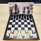 Ajedrez Mediano Magnetico Negro Y Blanco Chess Juego Mesa