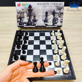 Ajedrez Mediano Magnetico Negro Y Blanco Chess Juego Mesa