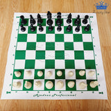 Ajedrez Profesional #4 Grande Tablero Verde Goma Tapete