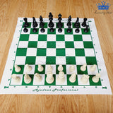 Ajedrez Profesional #4 Grande Tablero Verde Goma Tapete