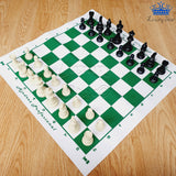 Ajedrez Profesional #4 Grande Tablero Verde Goma Tapete