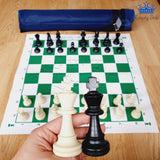 Ajedrez Profesional #4 Grande Tablero Verde Goma Tapete