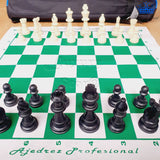 Ajedrez Profesional #4 Grande Tablero Verde Goma Tapete
