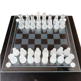 Ajedrez Cristal Vidrio Lujo Chess Elegante Obsequio Detalle