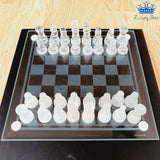 Ajedrez Cristal Vidrio Lujo Chess Elegante Obsequio Detalle