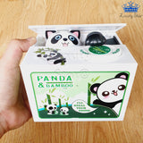 Alcancia Oso Panda Propina Traga Monedas Caja Detalle Sonido