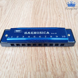 Armonica Instrumento Viento Portable 10 Huecos + Estuche