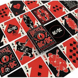 Baraja De Cartas Acdc Naipes Poker Bicycle Rojo Negro Juego