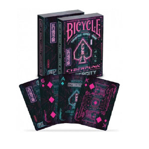 Bicycle Cyberpunk Cartas Poker Cybercity Morado Naipe