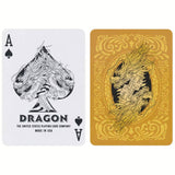 Baraja Poker Bicycle Dragon Red Gold Black Blue New