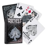 Baraja Poker Bicycle Dragon Red Gold Black Blue New