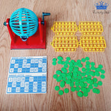 Bingo Balotera Portable Mini Verde + 75 Bolas + Cartones