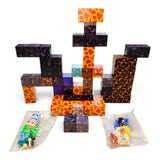 Set Bloques Magneticos Minecraft x60 Caja Metalica Niños